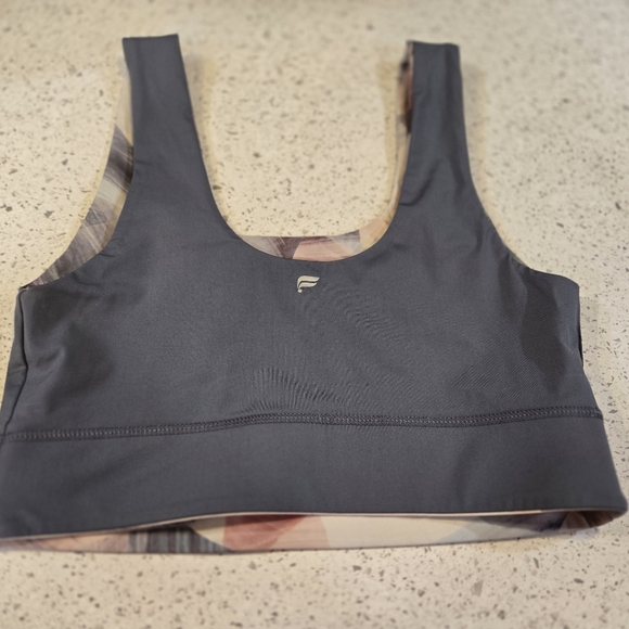 Fabletics Gray Seamless Reversible Bra with Stretchy Comfort - Picture 1 of 4